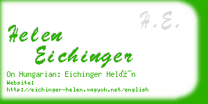 helen eichinger business card